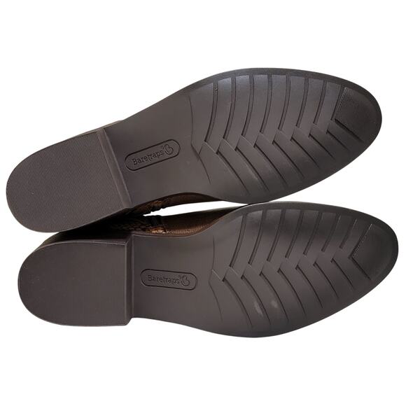 Baretraps Women Maci Western Ankle Booties Size US 10M Dark Brown Snake Print - Picture 7 of 7